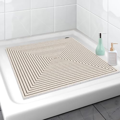 Rutschfeste Duschmatte für Badezimmer, PVC-Luffa Massage, Weich Komfort Duschwanneneinlage, schnell trockend, rutschfest für Badewanne