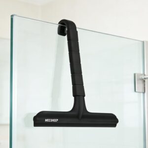 Duschabzieher mit integriertem Aufhängehaken, streifenfreier Silikonwischkante und ergonomischem Griff für die Reinigung von Duschtüren, Spiegeln, Autoscheiben und Fliesen