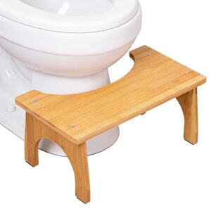 Ergonomischer Toilettenhocker aus Holz, Kackhocker mit hoher Tragfähigkeit, Rutschfester Hocker für die Toilette, Komfortable Sitzposition, Reduziert Druck auf den Darm und lindert Verstopfung und Blähungen