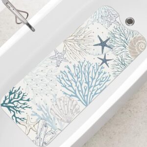 SHUCHING Badewannenmatte rutschfest für Erwachsene, 100 x 40 cm, rutschfeste Badematte, antirutschmatte für Badewanne, BPA frei, schimmelresistent und maschinenwaschbar
