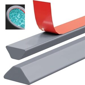 Silikon Duschschwelle für Rahmenlose Duschtür, Wasser Stopper Strip für Nass- und Trocken-Trennung mit selbstklebender T-Förmigkeit in Grau
