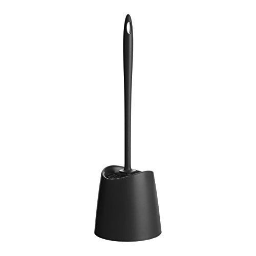 Moderne Klobürste für das Bad, robustes Material, fester und langlebiger Bürstenkopf, Farbe Schwarz, ideal für täglichen Einsatz in jedem Badezimmer