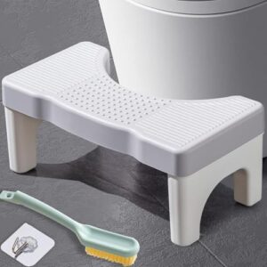 Ergonomischer Toilettenhocker mit Anti-Rutsch-Pads, WC Hocker für Badezimmer, bequemer und sicherer Zugang zum Klo