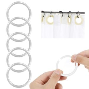 Gardinenringe aus Kunststoff für Duschfensterstange, 100 Stück, 4 cm groß, weiß
