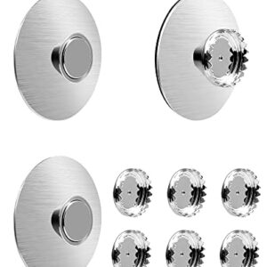 Drei magnetische Seifenhalter aus Edelstahl, selbstklebend und ohne Bohren, mit Magnet und 6er Plättchen für Magnetseifenhalter in Dusche oder Waschbecken
