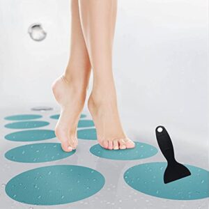 Anti-Rutsch Sticker für Badewanne und Dusche, 15 cm XXL Pads, blau, rund