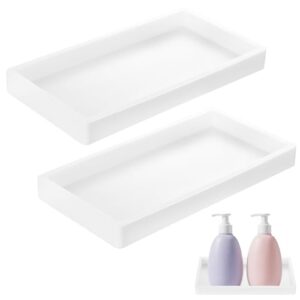Dekotablett aus Silikon in Weiß für Badezimmer, Küche und Toilette - einfach zu reinigen und langlebig