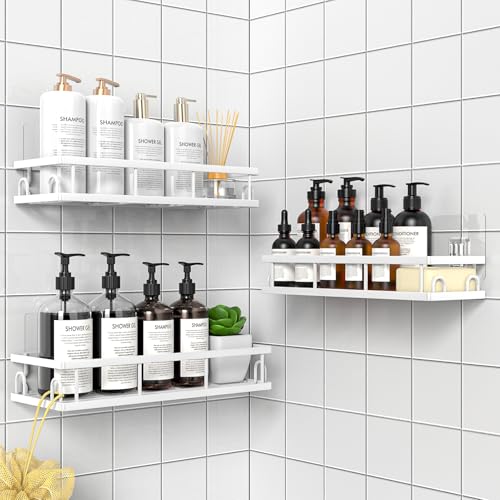 Wasserdichtes Duschregal ohne Bohren für das Badezimmer - 3-fach Regal mit hoher Tragfähigkeit für Shampoo, Duschgel und andere Utensilien