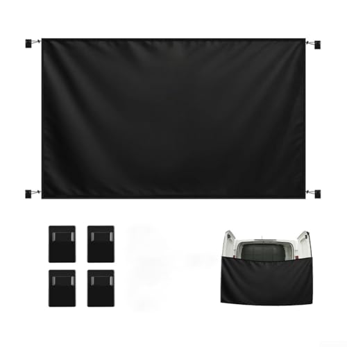 Duschvorhang für Außenbereich, wasserdicht, 215 x 145 cm, Oxford-Gewebe, verstellbare Kordeln oben und unten