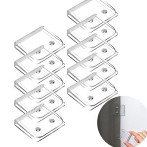 Duschvorhang Clips, 10 Stück Selbstklebende Guard Vorhang Stop Clips, transparente Vorhang Clip, winddichte Vorhang Klammern für Badezimmer Gardinenhalter und Dusche Verschütten