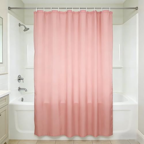 Duschvorhang-Set mit 12 Haken für Badezimmer, Badewanne und Dusche, wasserdicht, Design für Mütter (Rosa)