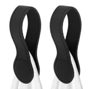 Magnetische Handtuchclips in schwarz, leicht zugänglich und ideal für Küche oder Bad