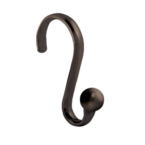 iDesign Duschvorhanghaken aus Metall, The Axis Collection, 12 Stück, Bronze - Hängevorrichtungen für Standard-Duschvorhang-Stangen, hohe Qualität und Rostbeständigkeit