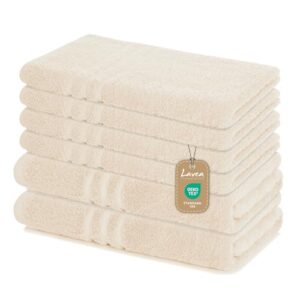 Lavea 6-teiliges Handtuch Set, 100% Baumwolle - weich, saugstark & pflegeleicht