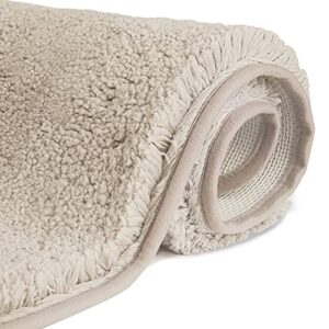 Rutschfester Badteppich 50 x 80 cm, maschinenwaschbarer Badvorleger mit Wasserabsorbierenden Mikrofasern für Badezimmer und Dusche