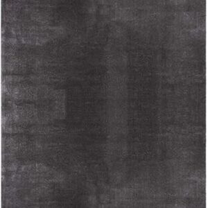 Superweicher Badezimmerteppich mit Flauschiger Badematte in Felloptik, rutschfest und waschbar bei 30°C. Ultra Soft Badvorleger Anti-Rutsch für Bad und WC in Anthrazit, 80 x 150 cm.
