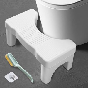 Ergonomischer WC-Hocker für ein gesundes Leben, Toilettenhocker Erwachsene mit Anti-Rutsch-Pads und ergonomischem Neigungswinkel von 35°