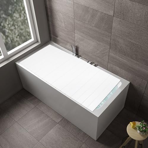 Faltbare Badewanne Brett PVC Badewannen Abdeckung für Hause Badezimmer weiß, hochwertiges Material, umweltfreundlich und flammhemmend