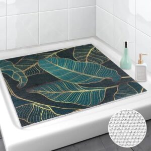 Rutschfeste Duschmatte mit PVC-Luffa-Struktur, 75x75 cm groß, grün farbig, für ein bequemes und sicheres Baden in der Dusche