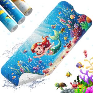 XIYUNTE Badewannenmatte rutschfest Kinder, Antirutschmatte für Badewanne und Dusche, schimmelresistente Badematte für Baby und Kleinkind, 100% BPA frei & TÜV geprüft, Meerjungfrau