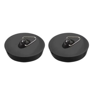 Abflussstopfen 2 Pack, Gummi Stöpsel Ø41-45mm Schwarz für Küchen, Badezimmer und Badewanne