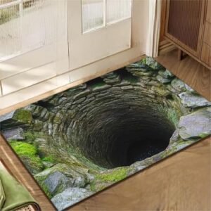 Faszinierende 3D-Optik und Illusionseffekt, Fußmatte mit Loch im Boden-Effekt, Teppich für Badezimmer, Küche oder Eingang