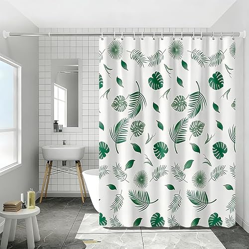 Duschvorhang aus PEVA, wasserdicht und modernes Vorhangset mit rostfreien Ösen und Haken für Badezimmerzubehör