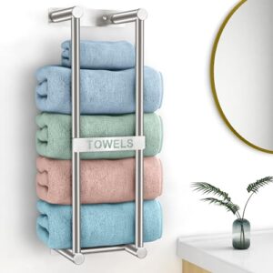 Praktisches Handtuchregal für das Badezimmer mit 3x großer Größe, ideal für die Aufbewahrung von Badetüchern und Gästehandtüchern.