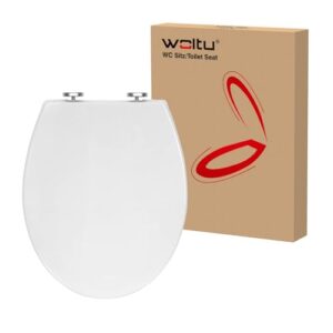 Toilettensitz mit Absenkautomatik, Klodeckel und Softclose Scharnier Oval für ein optimales Sitzenkomfort in einem Badezimmer