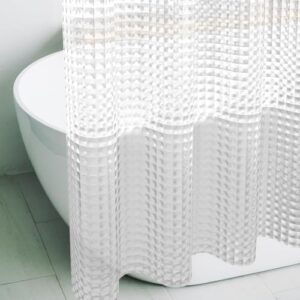 Moderner 3D-Duschvorhang mit Kristall-Eiswürfel-Design, Kunststoff, Badezimmer, Dusche, Ausstellungsraum, Innenvorhang mit rostfreien Metallösen und beschwerten Magneten