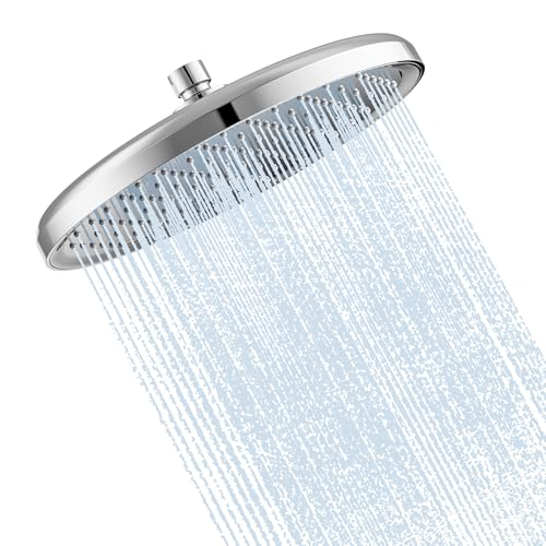 Luxuriöser Regenduschkopf mit modernem Design und Anti-Kalk-Düsen für eine effektive Wassereinsparung und ein natürliches Regeneffekt während der Dusche.