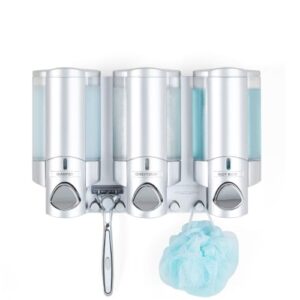 Wasserdichter Spender mit 3 Kammern für Dusche, praktisch und leicht zu reinigen