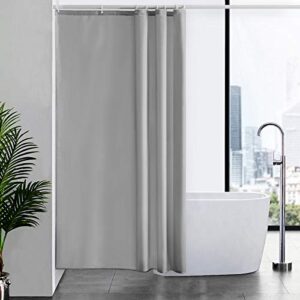 Duschvorhang aus Polyester-Stoff mit Anti-Schimmel-Eigenschaften, wasserabweisend und waschbar, ideal für Bäder, grau, 120x200 cm