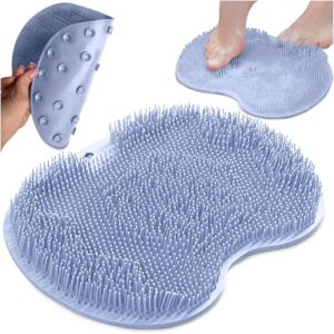 Praktischer Fuß- und Rückenschrubber für die Dusche oder Badewanne. Silikon-Matte mit Massagenoppen für entspannende Fußpflege.
