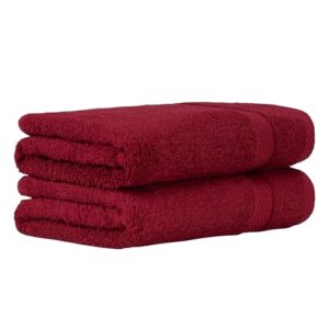 Luckytowel Handtuch-Set aus 100% Baumwolle, zwei Frotteehandtücher mit Aufhängeschlaufe, flauschig und saugstark, ideal für Badezimmer oder als Gästehandtuch