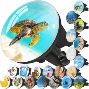 Waschbeckenstöpsel mit Motiv 40mm - Abflussstopfen aus Messing, höhenverstellbarer Excenterstopfen, rostfrei und dicht - Stöpsel für Waschbecken und Abflussstöpsel