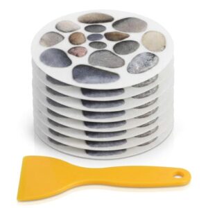 Antirutsch-Pads für Badewanne, Dusche und Fliesen - 8 Stück Ø15cm transparent - Selbstklebend und rutschfest