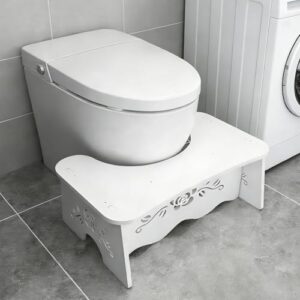 Toilettenhocker für Erwachsene, strapazierfähiger Badezimmerhocker mit rutschfester Toilettenstufe für das Badezimmer und Trittleiter für Kleinkinder zur schnellen Hilfe gegen Hämorrhoiden und Blähbauch