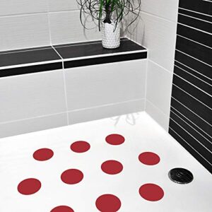 Antirutsch-Aufkleber für Dusche und Badewanne, rote Anti-Rutsch-Matten, selbstklebend und zertifiziert rutschhemmend