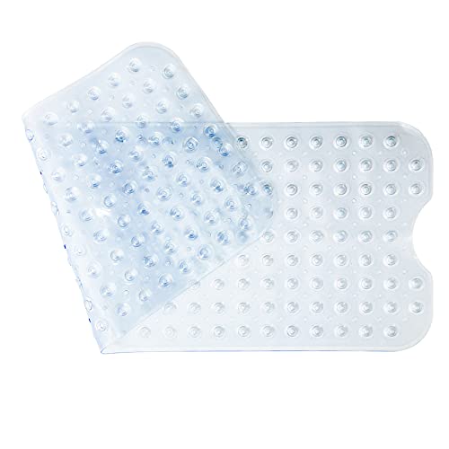 Badezimmer Matten für Wanne, 100 x 40 cm große Badematte Rutschschutz mit Transparenz, Maschinenwaschbare Duschmatte für Kinder und ältere Menschen