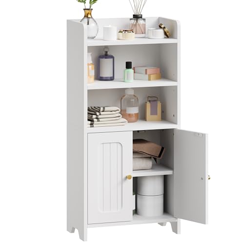 Bewährte Qualität für Ihr Badezimmer: Kleiner Badezimmerschrank mit drei hohen, verstellbaren Einlegeböden und ausreichend Platz für persönliche Gegenstände.
