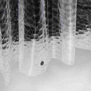 Transparanter Duschvorhang mit schmalen Größe, EVA-Kunststoff, leicht und transparent für Bad, Dusche oder Ausstellungsraum