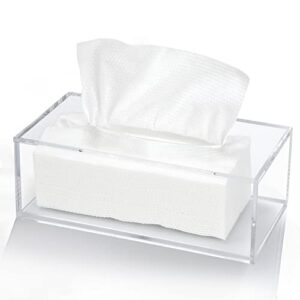 Handgefertigte Tücherbox aus Acryl, rechteckiger Design, 25 x 13 x 9 cm, ideal für Kosmetikartikel oder kleine Gegenstände, umweltfreundlich und wasserdicht