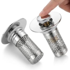 NORDHAVN Universal Abflussstopper Waschbecken (27-38mm) - Effektiver Pop-Up-Waschbeckenstöpsel aus Edelstahl & Messing