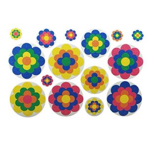 Blumenmotiv-Antirutschaufkleber für Badewannen und Duschtassen, kindersicherer und selbstklebender Bodenaufkleber mit guter Klebekraft