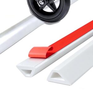 Schwallschutzleiste 250 cm, weiß, selbstklebend, für Dusche und Bad, flexibel, hohles Dreieck-Design, Wasserdichter Schutz, effektiver Schwallschutz, Nass-Trocken-Trennung