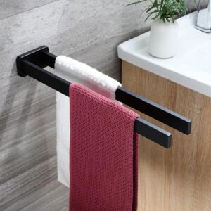 Ergonomischer Handtuchhalter mit zweier Arm-Montage für Wand, stabile und nicht abfallende Montage, hochwertige Materialien aus SUS304 Edelstahl, ideal für Badezimmer, Küchen, Duschen und Waschbecken