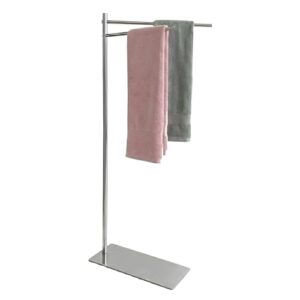 Einfacher Handtuchhalter für Badezimmer mit freistehender Konstruktion und großem Platz für Standardhandtücher, Gäste-Handtücher und Waschlappen. Praktischer und stabil.