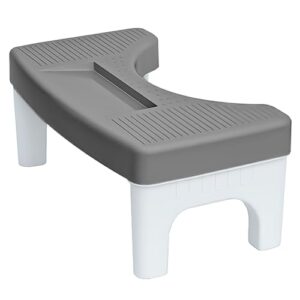 Toilettensitz AURISSE mit Rutschfestigkeit, ergonomischer Höhe 17 cm für Erwachsene und Badezimmer, WC-Hocker mit Anti-Rutsch-Pads