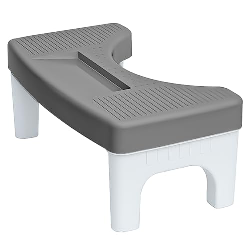 Toilettensitz AURISSE mit Rutschfestigkeit, ergonomischer Höhe 17 cm für Erwachsene und Badezimmer, WC-Hocker mit Anti-Rutsch-Pads
